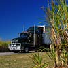 truck driving on road