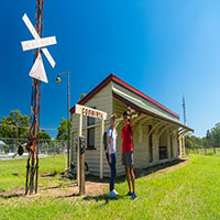 2 persons and former train station