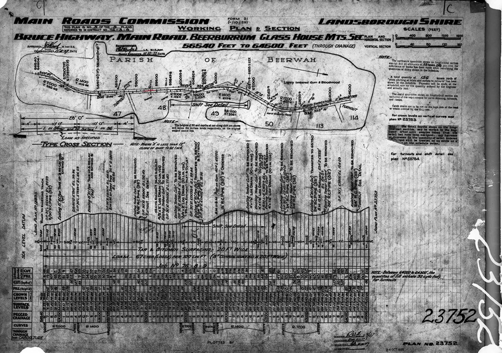 Historical highway upgrade plan from 1937