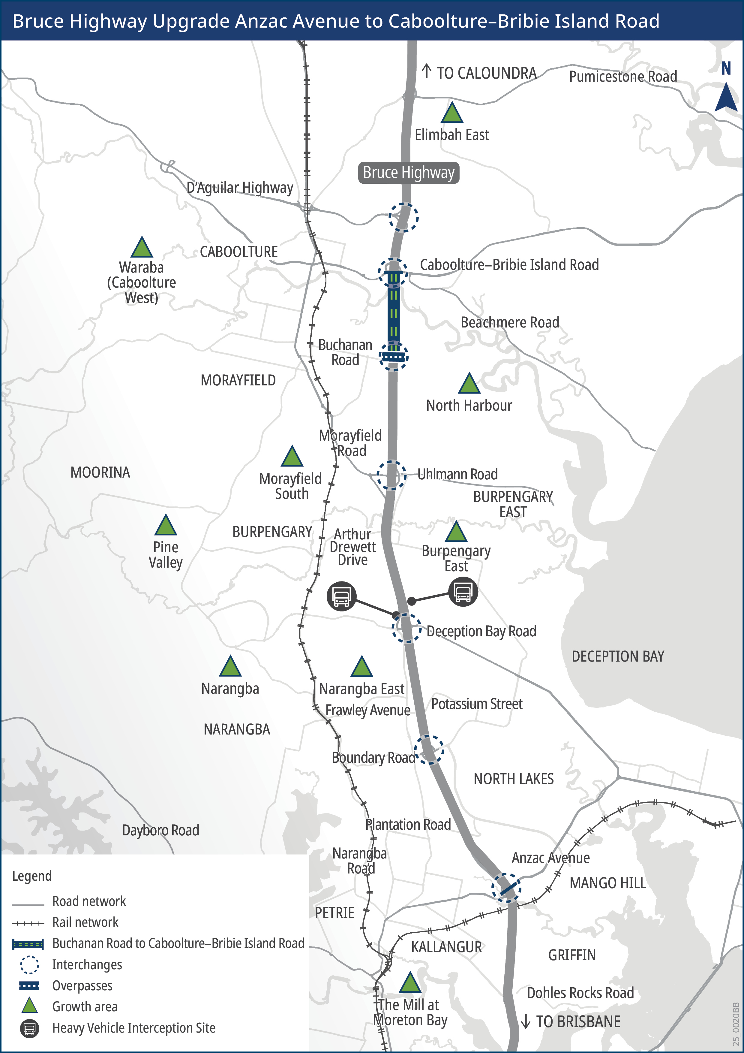 Bruce Highway Brisbane Gympie Buchanan Road to Caboolture-Bribie Island Road upgrade