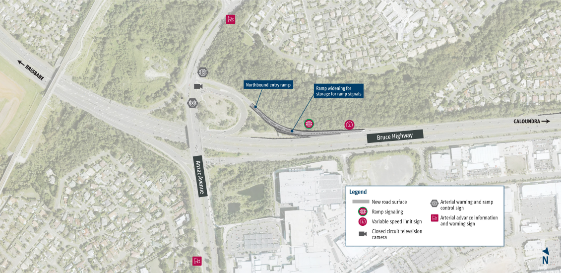 Anzac Avenue Interchange Northbound