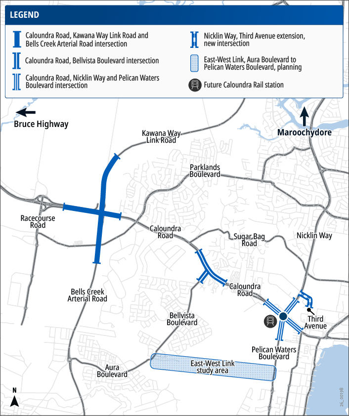 Caloundra Congestion Busting Plan location map