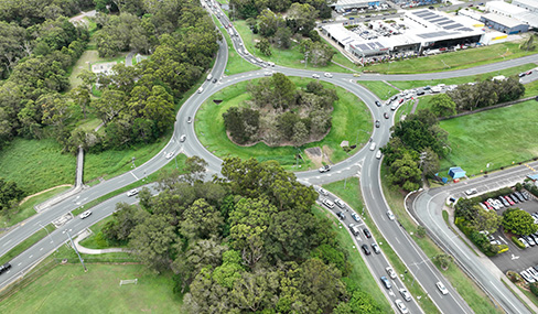 Caloundra Road and Nicklin Way intersection