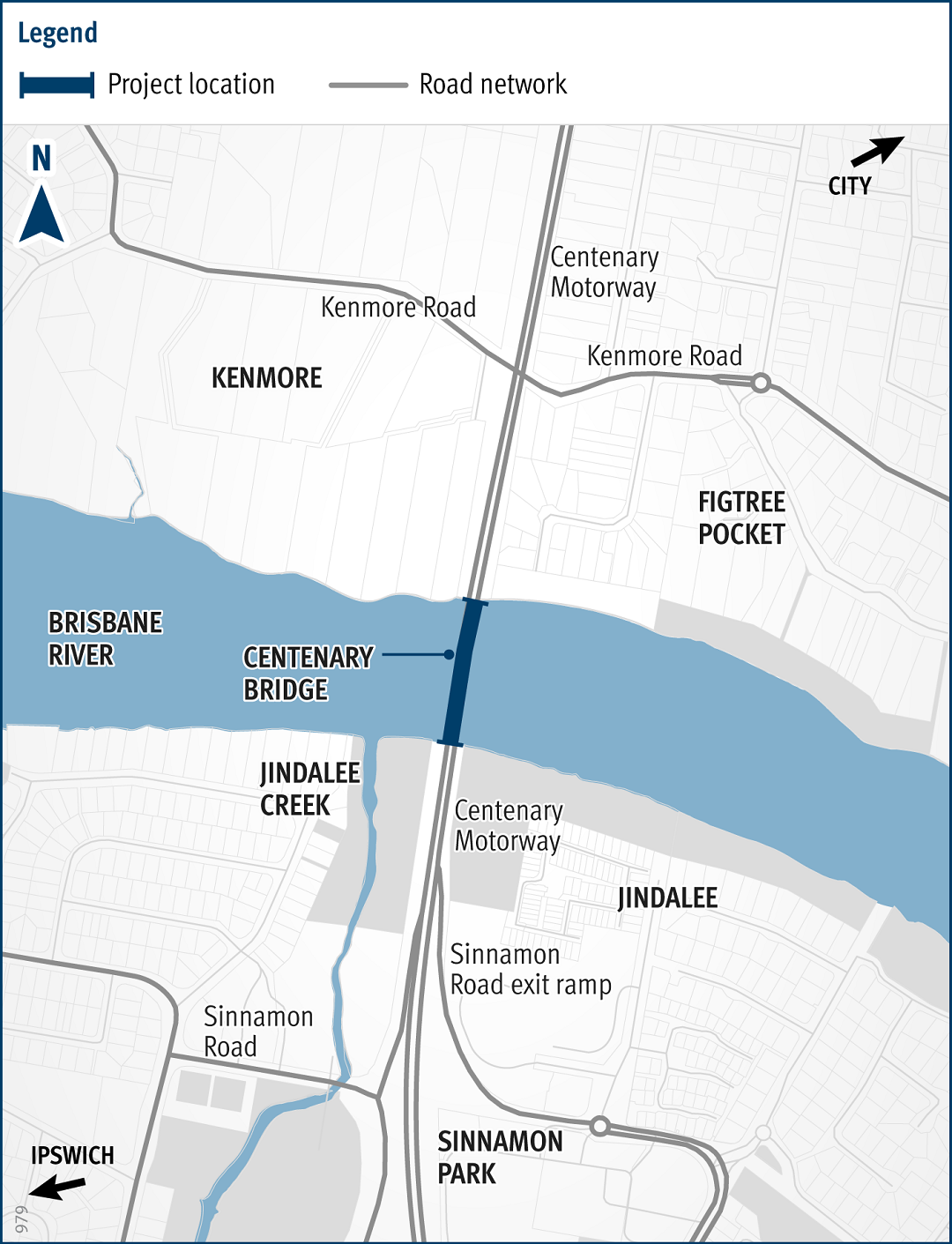 Centenary Bridge project area map