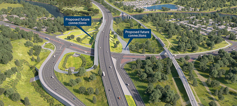 Artist impression of the proposed future connections. 