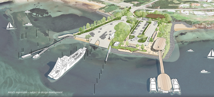 Artist impression the Dunwich Gumpi Ferry Terminal