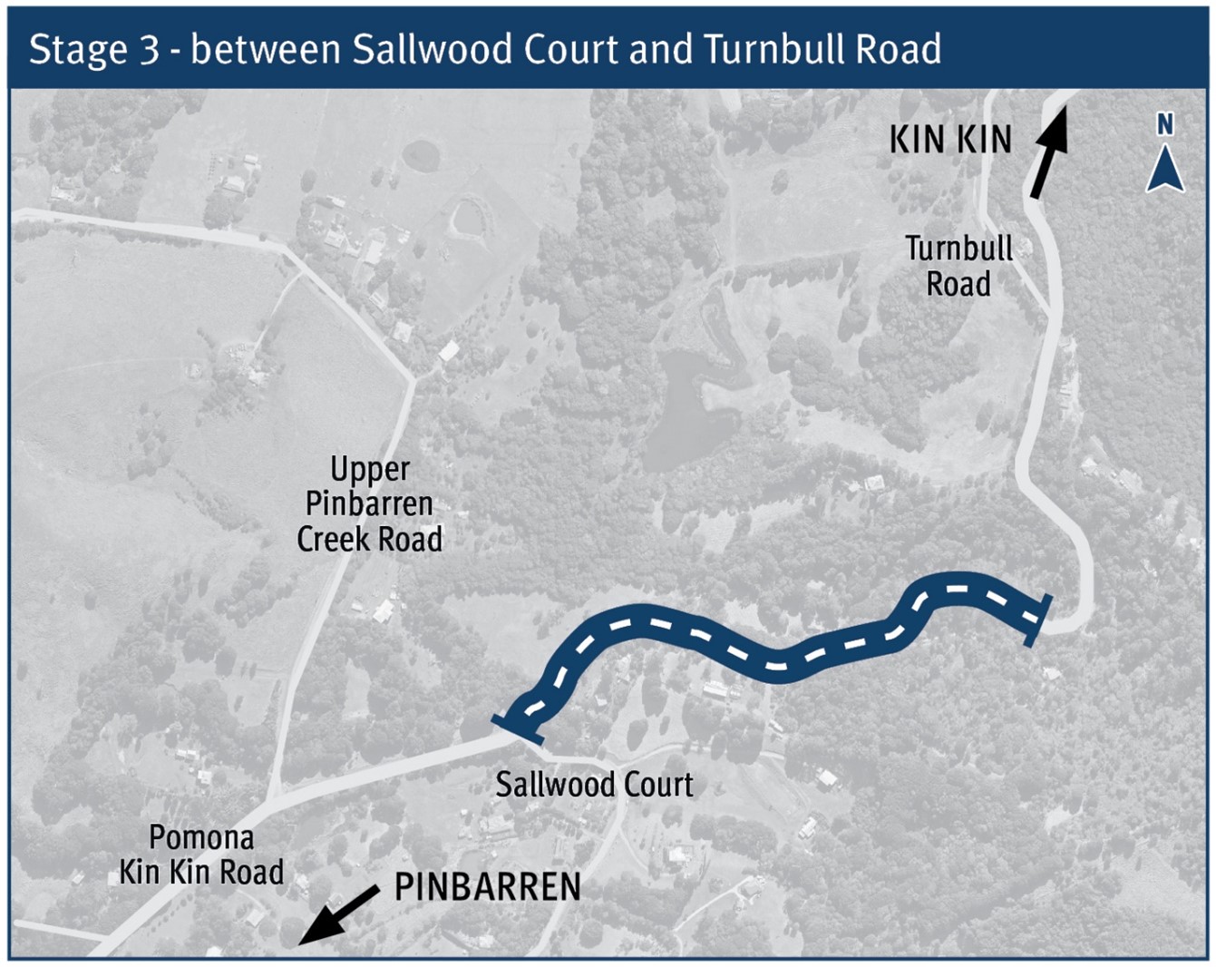 Kin Kin Road widening stage 3 map