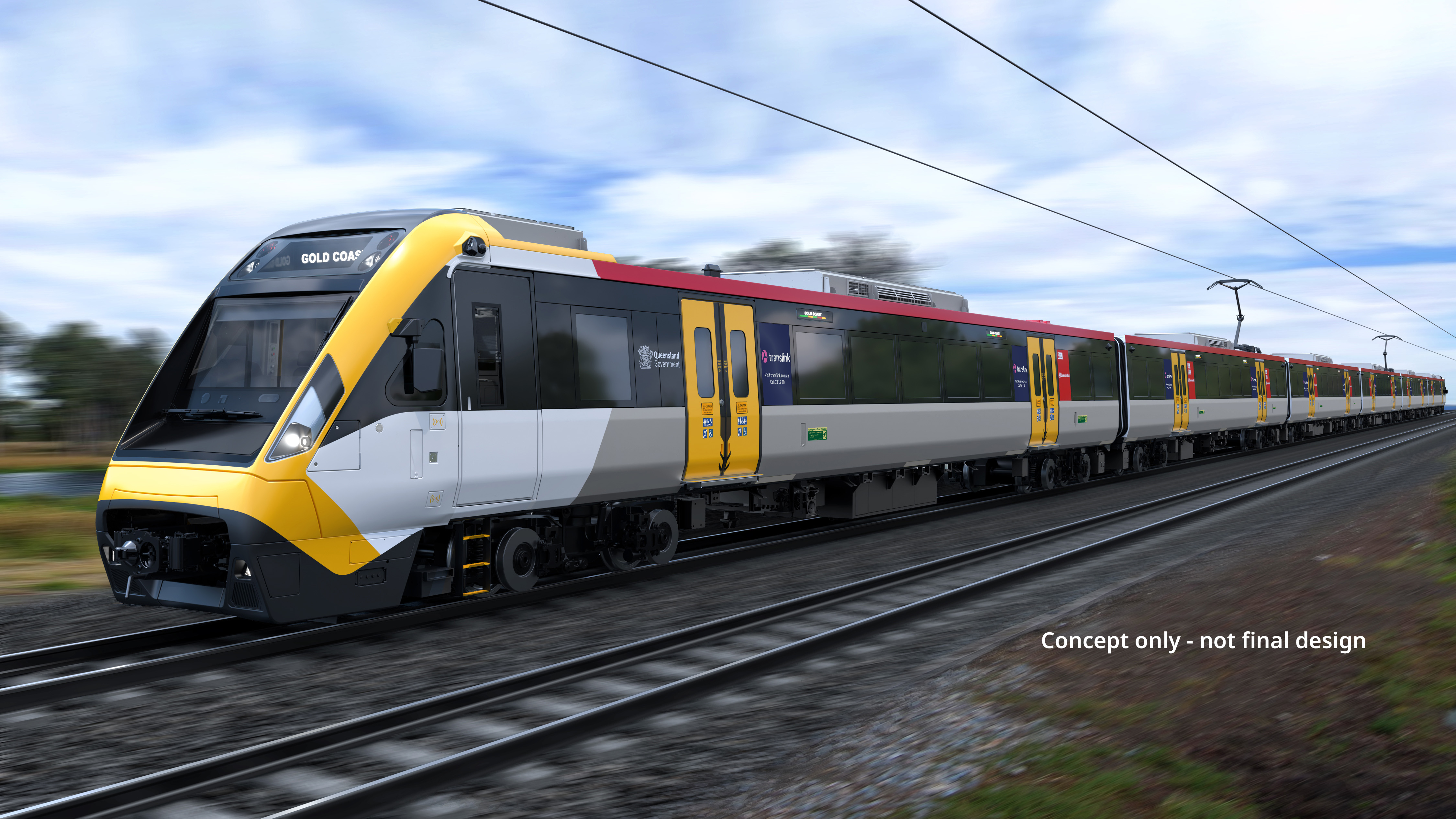 Concept illustration of a train that will be constructed in Torbanlea, Queensland.