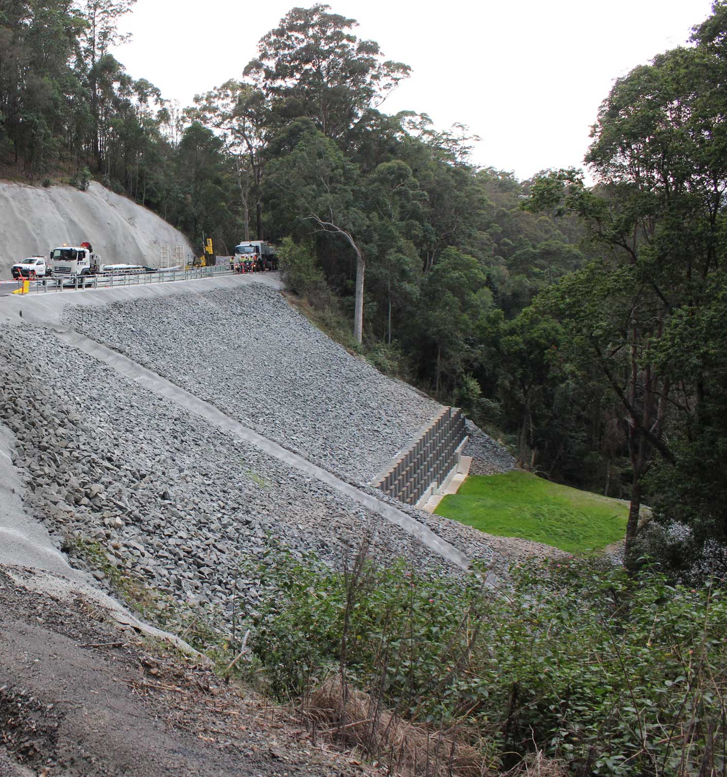 Beechmont Road completed landslip repairs.