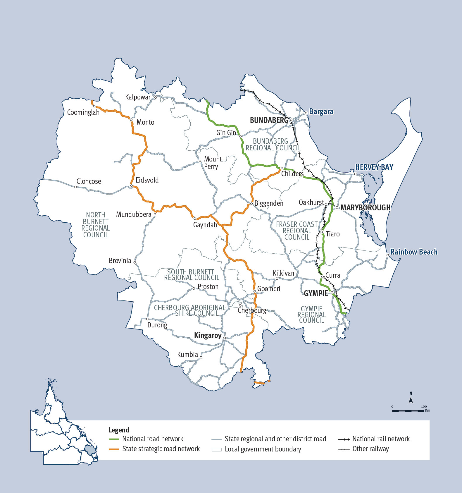 Wide Bay Burnett District Map