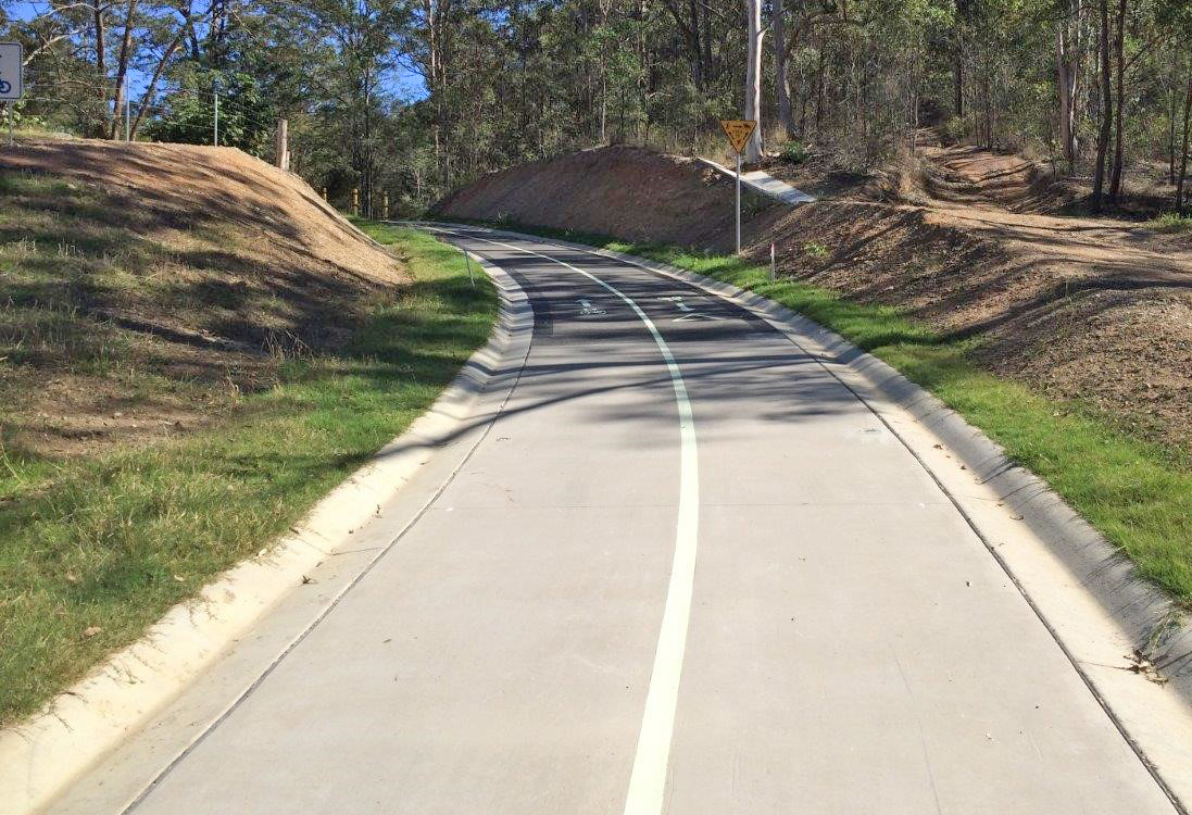 Image showing showing a section of the path along the Samford to Ferny Grove Cycle Link